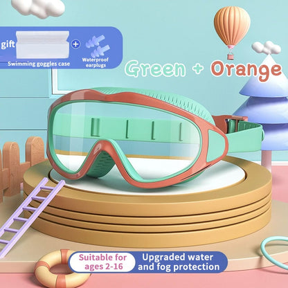 💜 LAST DAY PROMOTION - 50%OFF💜HD children's large frame waterproof and anti-fog swimming goggles🥽
