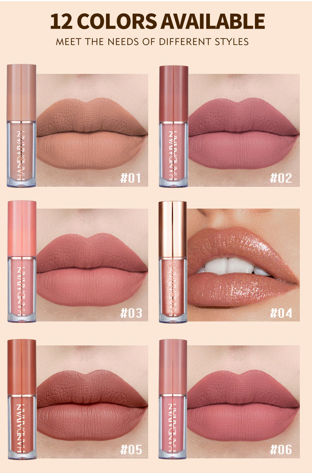💄12-colour liquid lipstick