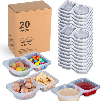 🔥LAST DAY PROMOTION - 50%OFF🔥Double Compartment Snack Containers With Lids