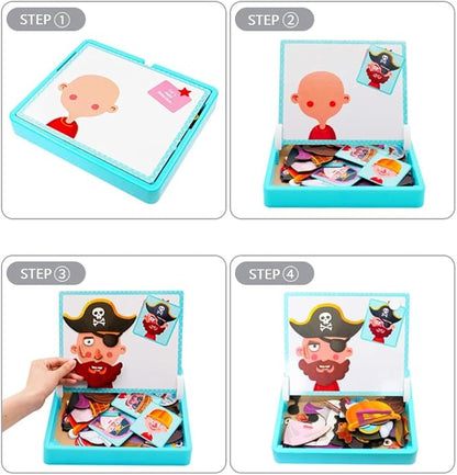 🎃HALLOWEEN PRE-SEASON 50% OFF👻 Magnetic Puzzle Dress-Up Game Children's Double-Sided Educational Toy Portable Preschool Learning Toy
