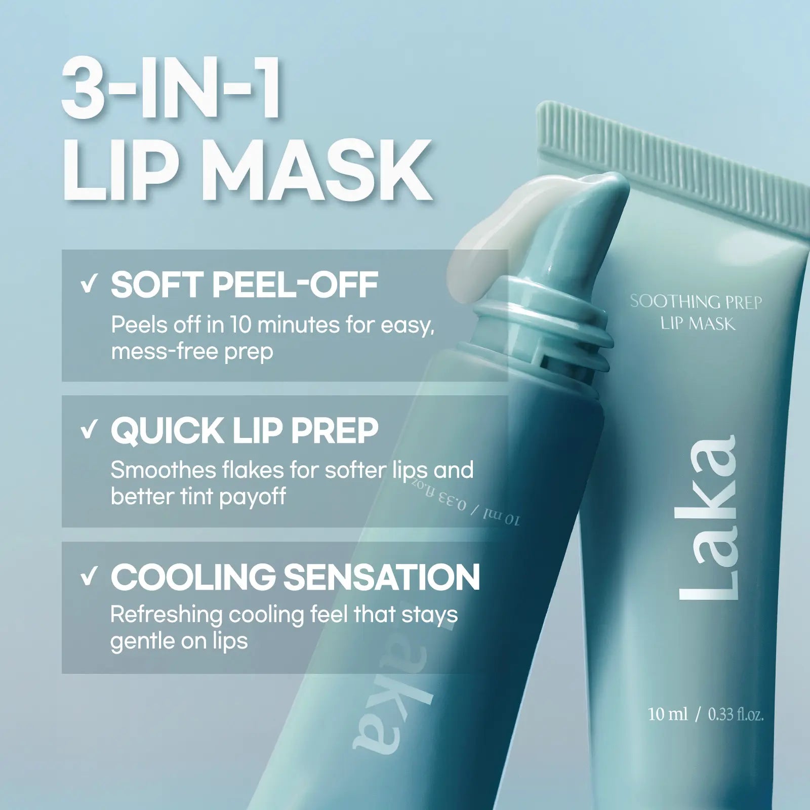 💞Soothing Prep Lip Mask — Cooling peel-off lip mask for smoother lip prep and a hydrated feel