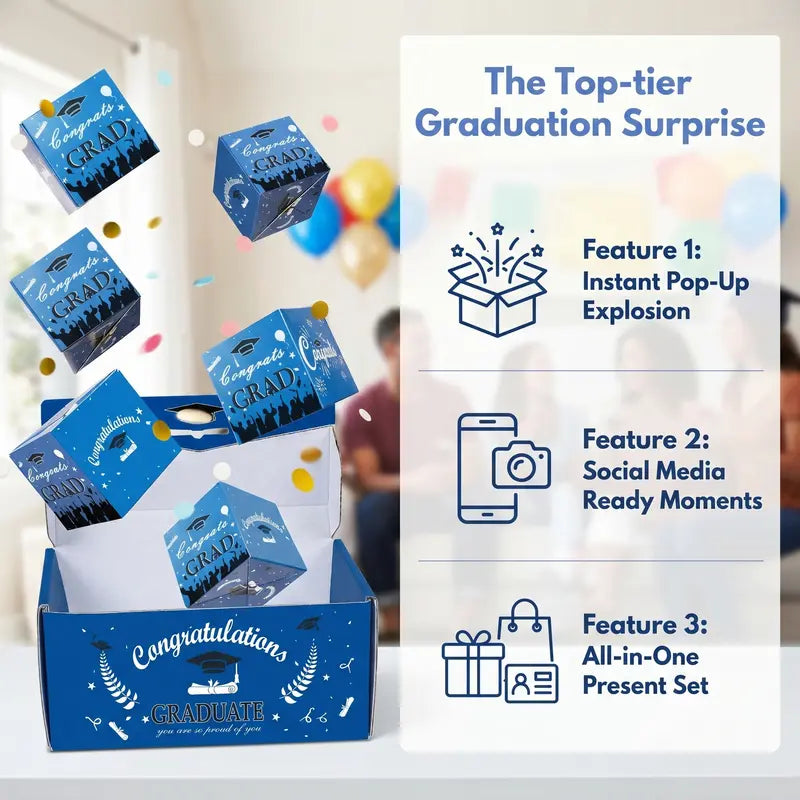 🎓Money Surprise Gift Box – Explosive Pop-Up for Grads 💥