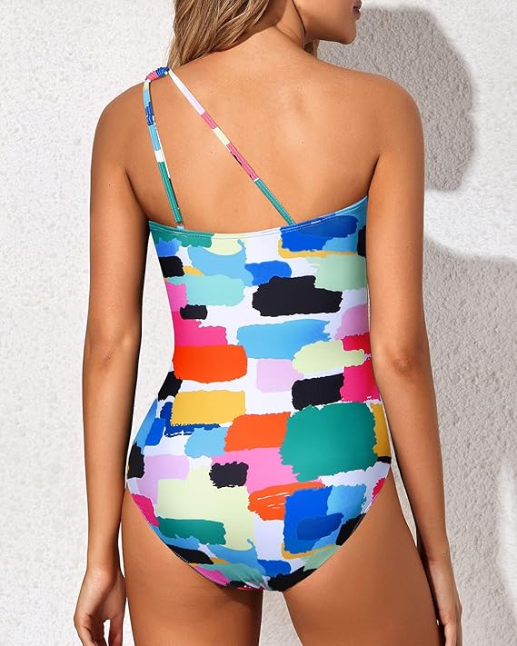 💖LAST DAY SPECIAL PRICE: ￡13.99!!💖Women's Cutout One Shoulder One Piece Swimsuit👙