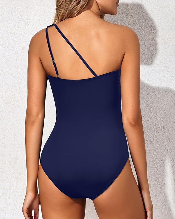 💖LAST DAY SPECIAL PRICE: ￡13.99!!💖Women's Cutout One Shoulder One Piece Swimsuit👙