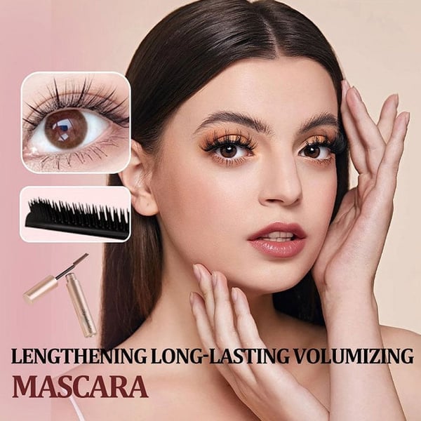💜All-Day Beautiful Lashes, Smudge-Proof! Waterproof Fiber Mascara for Natural Volume.