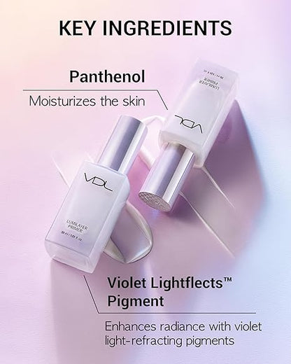 🖤Black Friday Sale🖤VDL Lumilayer Primer (Glowy Finish, 1.01fl oz) - Illuminating Pearl Makeup Base for Glowing Skin. Korean Makeup. Hydrating Radiance