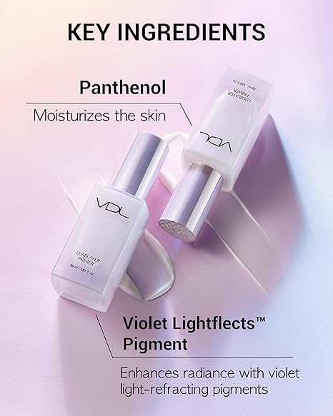 🖤Black Friday Sale🖤VDL Lumilayer Primer (Glowy Finish, 1.01fl oz) - Illuminating Pearl Makeup Base for Glowing Skin. Korean Makeup. Hydrating Radiance