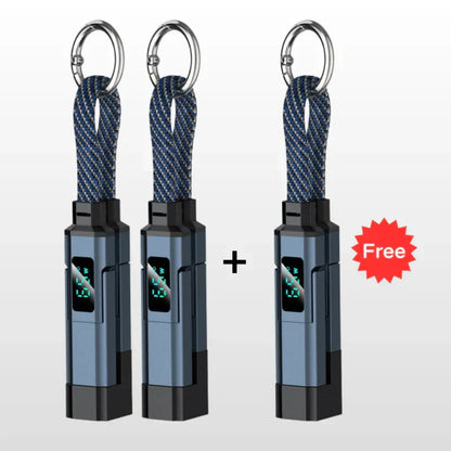 🔥4-in-1 Digital Display Keychain Charging Cable