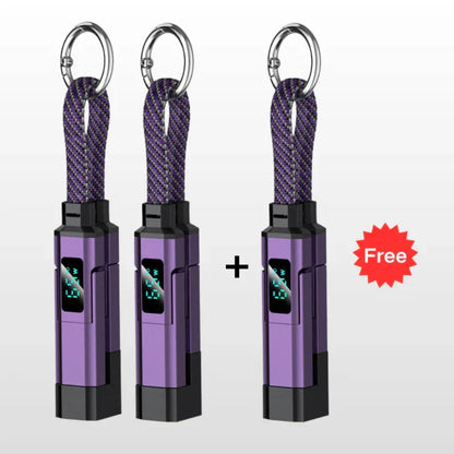 🔥4-in-1 Digital Display Keychain Charging Cable
