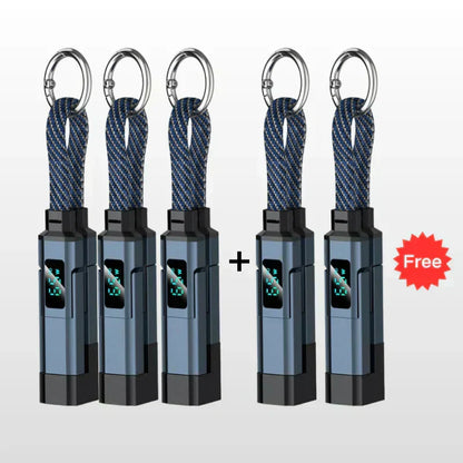 🔥4-in-1 Digital Display Keychain Charging Cable