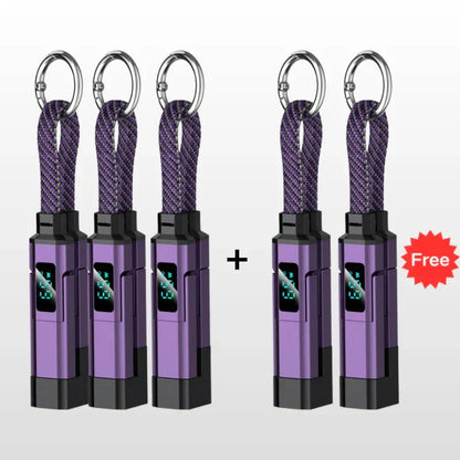🔥4-in-1 Digital Display Keychain Charging Cable
