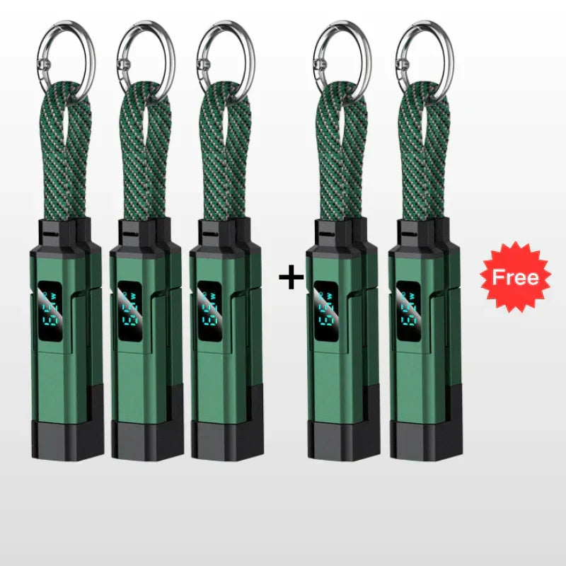 🔥4-in-1 Digital Display Keychain Charging Cable