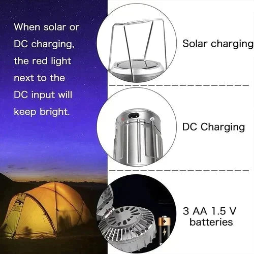 🔥LAST DAY PROMOTION - 50%OFF🔥Portable LED Camping Lantern With Fan