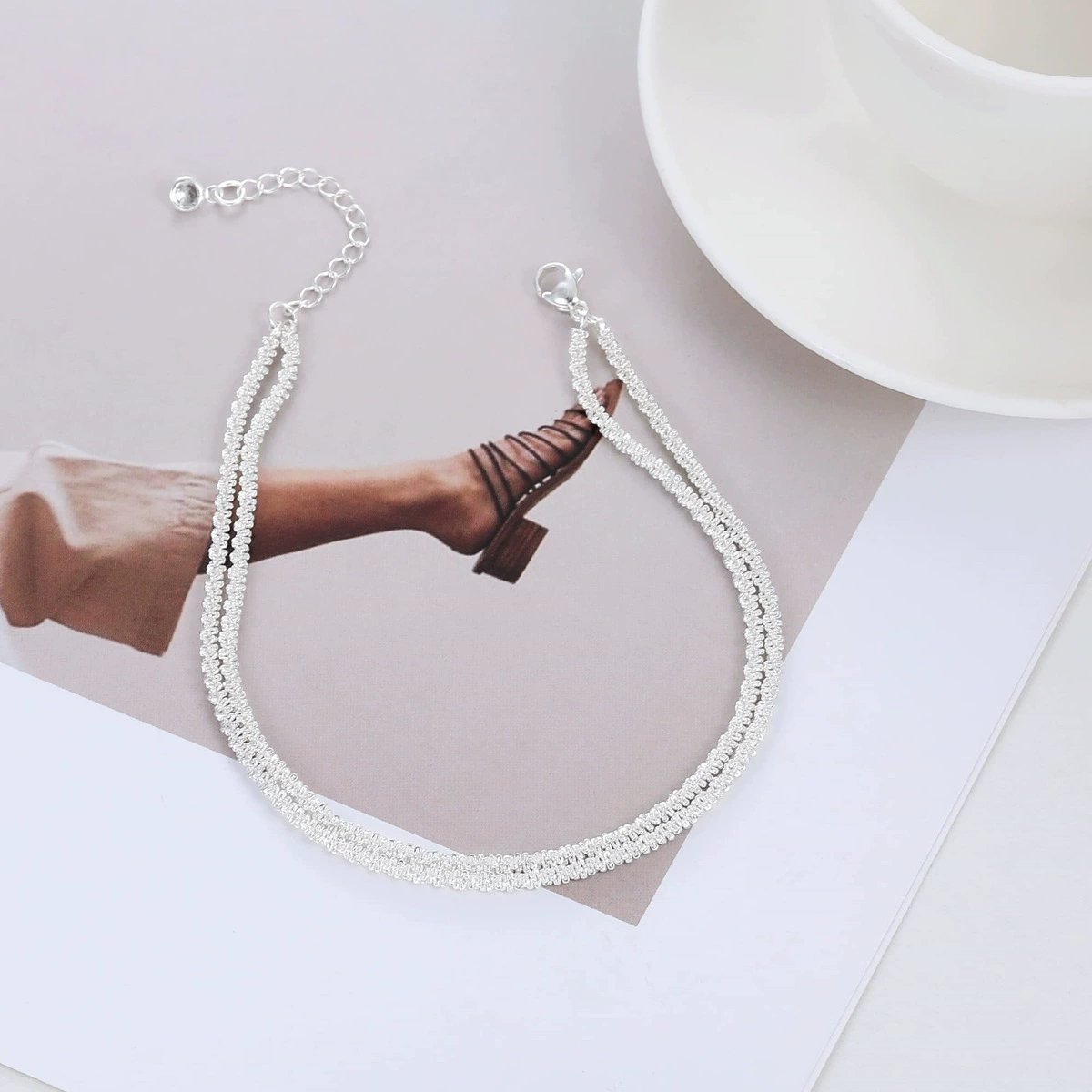 🩷Dainty Layered Waterproof Anklet