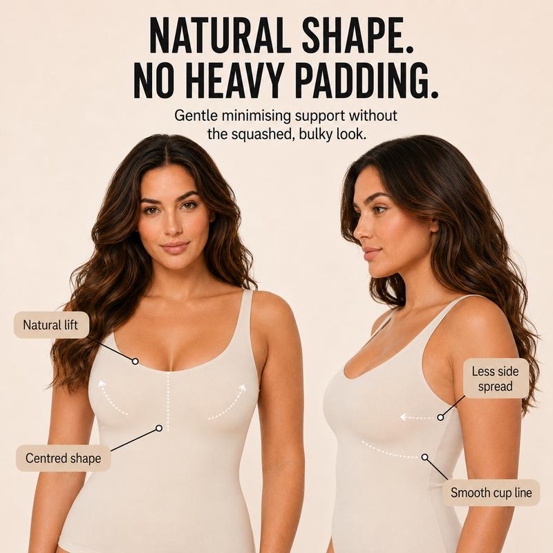 💜Women's Convertible Strapless Minimiser Bandeau Bra Underwire Unlined for Large Bust