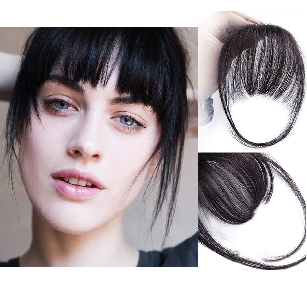 💜LAST DAY - BUY 1 GET 1 FREE💜Clip In Bangs 100% Human Hair Extensions Air Bangs