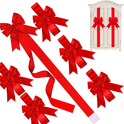 🎅Xmas Sales - 50% OFF🎄Christmas Special Offer-Large Christmas Cabinet Door Ribbon Bow