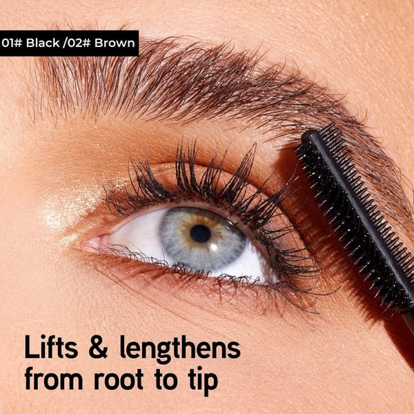 💜All-Day Beautiful Lashes, Smudge-Proof! Waterproof Fiber Mascara for Natural Volume.