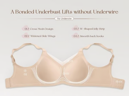 💜 LAST DAY PROMOTION - 50%OFF💜Women's Wireless V-Neck Crossover Mesh Seamless Push-Up Bra