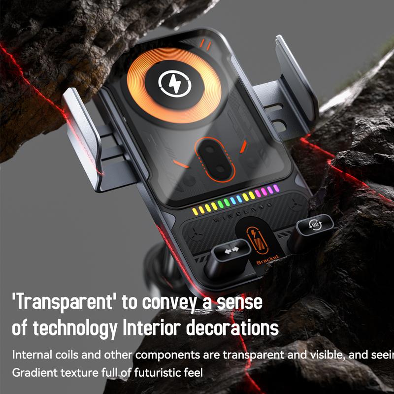 🚗📱 2-in-1 Car Phone Holder & Wireless Charger – 360° Rotation, Strong Grip & Fast Charging 🔋