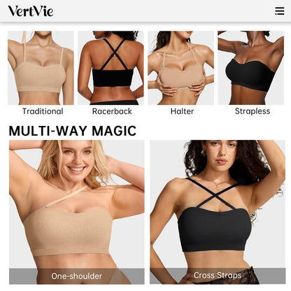 💜LAST DAY BUY 1 GET 1 FREE💜Strapless, wire-free bra with crossover side closure