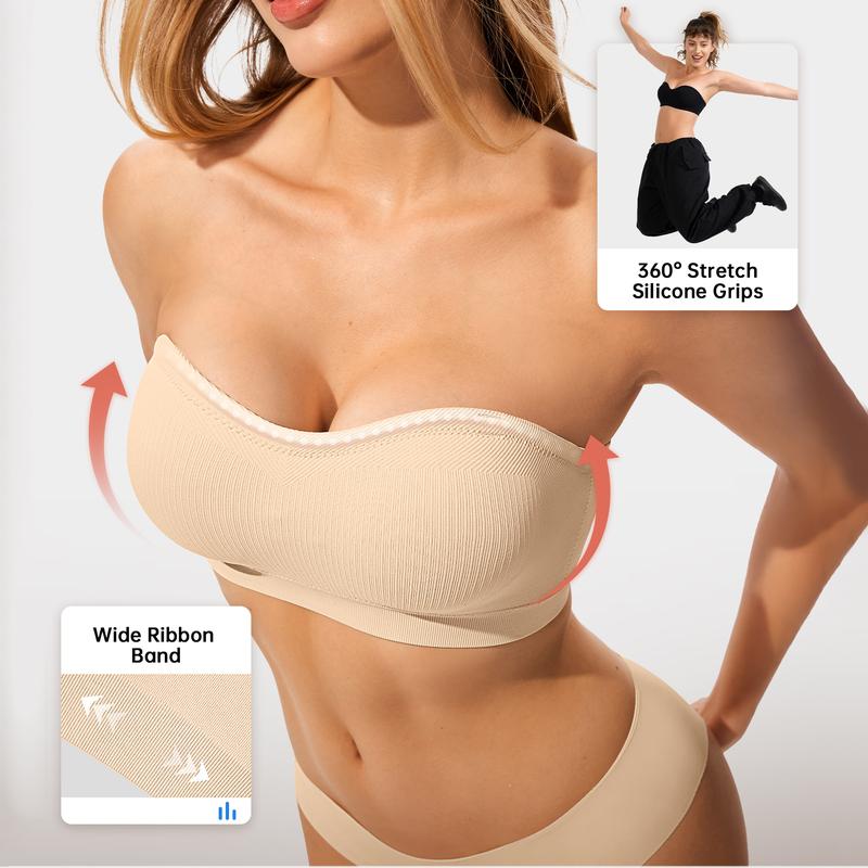 💜LAST DAY BUY 1 GET 1 FREE💜Strapless, wire-free bra with crossover side closure