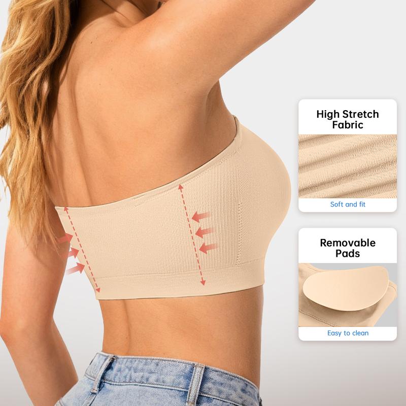 💜LAST DAY BUY 1 GET 1 FREE💜Strapless, wire-free bra with crossover side closure