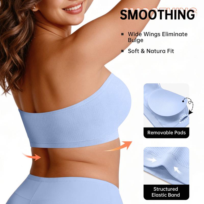 💜LAST DAY BUY 1 GET 1 FREE💜Strapless, wire-free bra with crossover side closure
