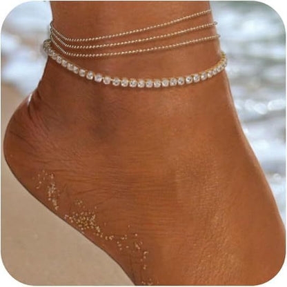 🩷Dainty Layered Waterproof Anklet