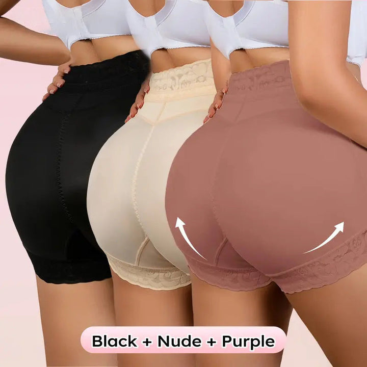 High Waist Shapewear Panty with Anti-Slip Silicone Band - Stretchy Breathable & Seamless Tummy Control Butt Lifting