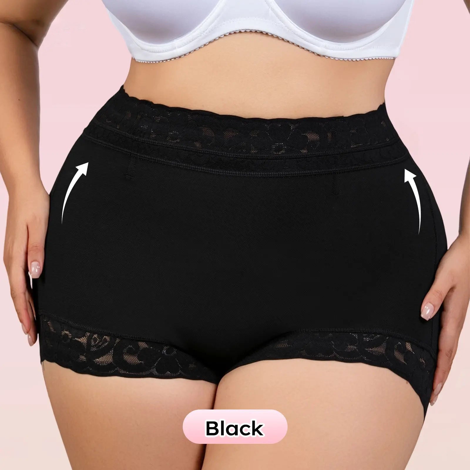 High Waist Shapewear Panty with Anti-Slip Silicone Band - Stretchy Breathable & Seamless Tummy Control Butt Lifting