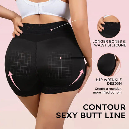 High Waist Shapewear Panty with Anti-Slip Silicone Band - Stretchy Breathable & Seamless Tummy Control Butt Lifting