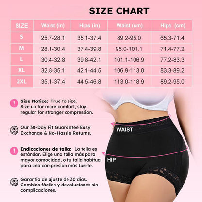 High Waist Shapewear Panty with Anti-Slip Silicone Band - Stretchy Breathable & Seamless Tummy Control Butt Lifting