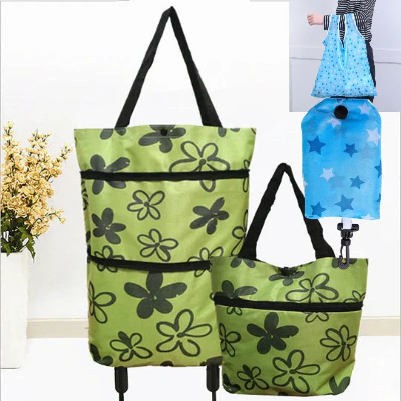 🔥2-in-1 Foldable Shopping Cart🛒