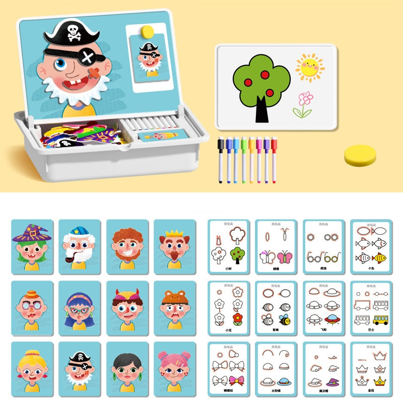🎃HALLOWEEN PRE-SEASON 50% OFF👻 Magnetic Puzzle Dress-Up Game Children's Double-Sided Educational Toy Portable Preschool Learning Toy