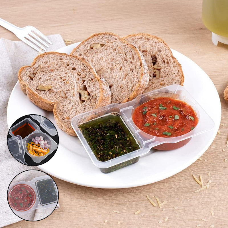 🔥LAST DAY PROMOTION - 50%OFF🔥Double Compartment Snack Containers With Lids