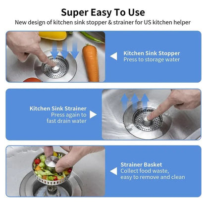 💜 LAST DAY PROMOTION - 50%OFF💜3 in 1 Kitchen Sink Drain Strainer Kitchen Gadgets