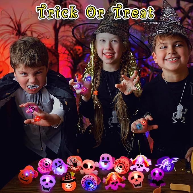 🎃HALLOWEEN PRE-SEASON 50% OFF👻LED Light Halloween Glowing Ring😍 - Set with 50pcs