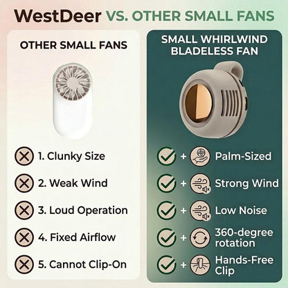 🌀 Bladeless Fan – Ultra-Light & 1.5h Fast Charge