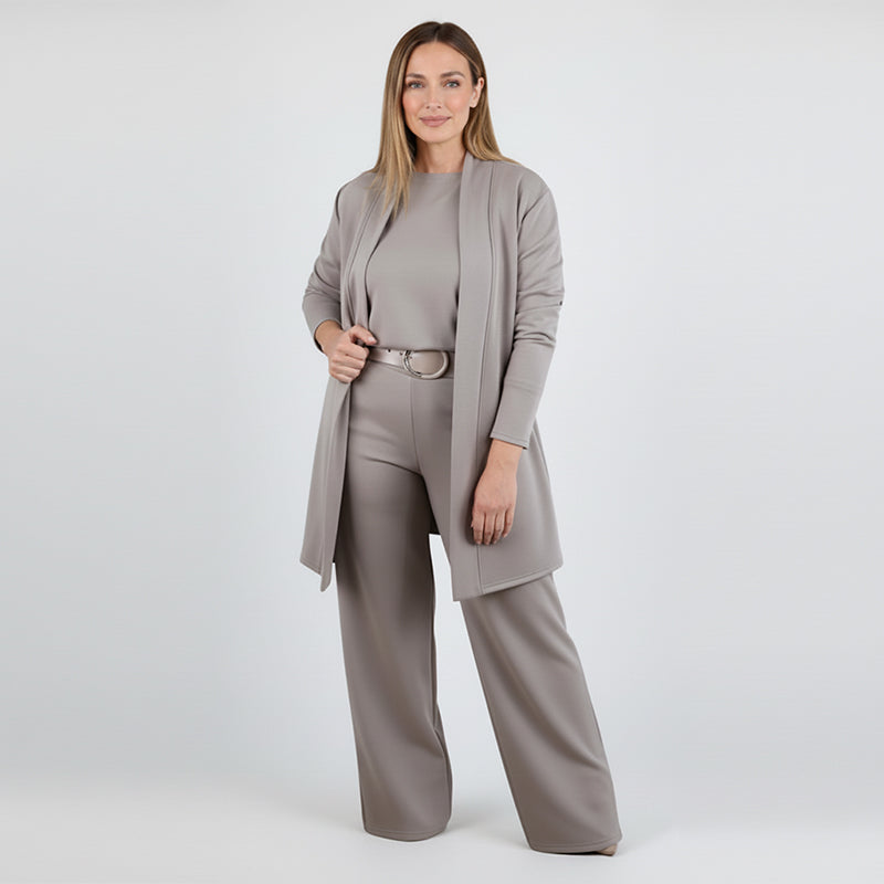 ✈️Free shipping worldwide⏳Time-Limited Special⏰Elegant 3-piece set including long cardigan, top and pants💞