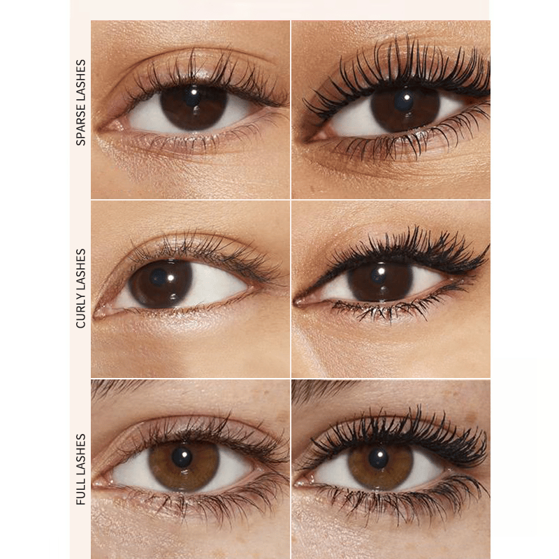 💜All-Day Beautiful Lashes, Smudge-Proof! Waterproof Fiber Mascara for Natural Volume.