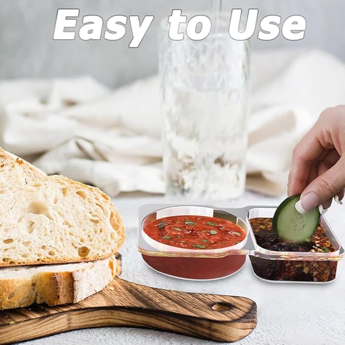 🔥LAST DAY PROMOTION - 50%OFF🔥Double Compartment Snack Containers With Lids