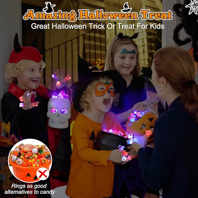 🎃HALLOWEEN PRE-SEASON 50% OFF👻LED Light Halloween Glowing Ring😍 - Set with 50pcs
