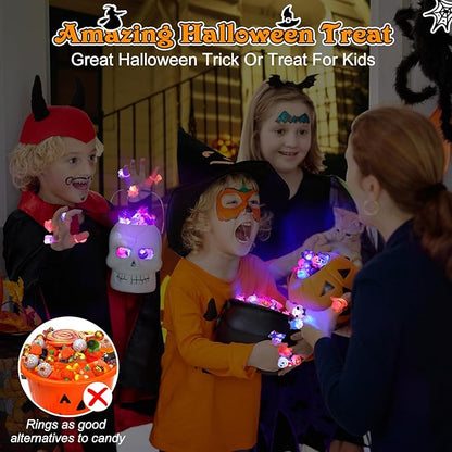 🎃HALLOWEEN PRE-SEASON 50% OFF👻LED Light Halloween Glowing Ring😍 - Set with 50pcs