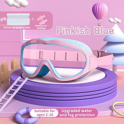 💜 LAST DAY PROMOTION - 50%OFF💜HD children's large frame waterproof and anti-fog swimming goggles🥽
