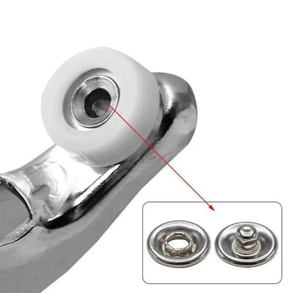 100pcs Invisible Colored Metal Buckle & 1 Count Manual Pressure Pliers