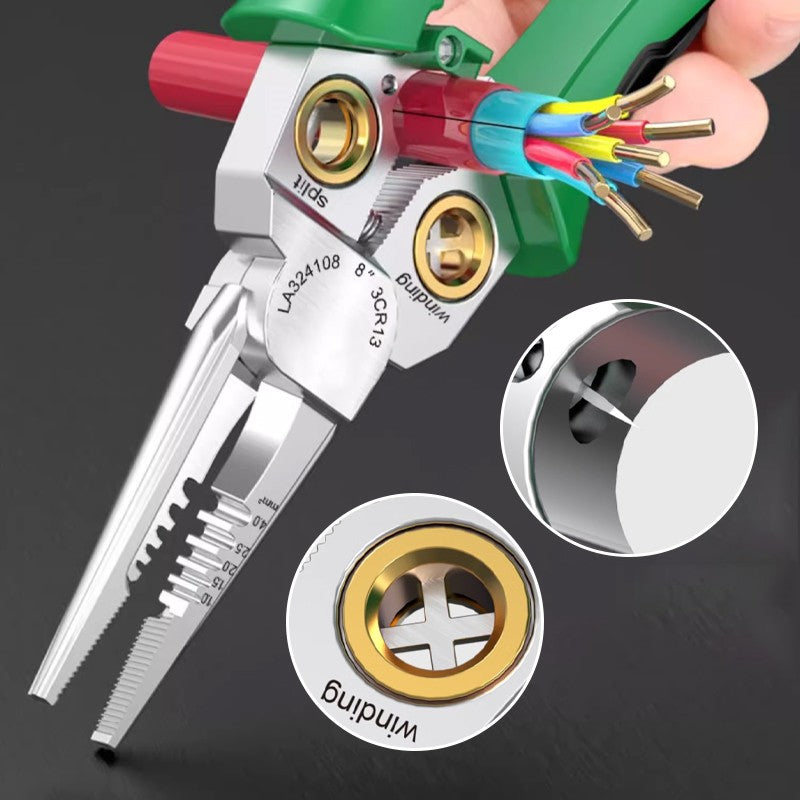 🔥LAST DAY PROMOTION - 50%OFF🔥8-in-1 Multi-Functional Wire Stripper Scissors With Electrical Test