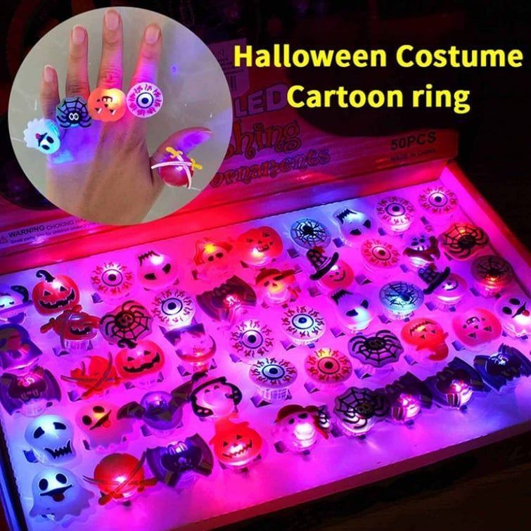 🎃HALLOWEEN PRE-SEASON 50% OFF👻LED Light Halloween Glowing Ring😍 - Set with 50pcs