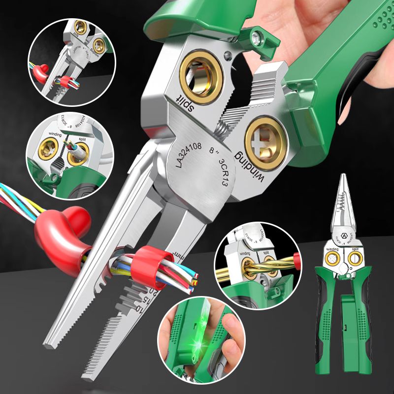 🔥LAST DAY PROMOTION - 50%OFF🔥8-in-1 Multi-Functional Wire Stripper Scissors With Electrical Test