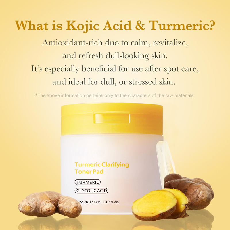 Kojic Acid Turmeric Power Duo for Face & body | Ideal for Troubled Skin & Use After Spot Care | Soothing & Calming with Kojic Acid, Turmeric, Niacinamide